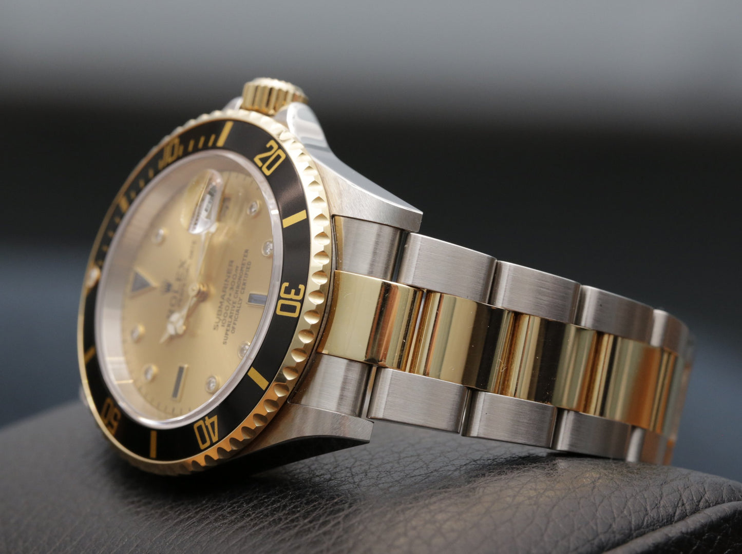 Rolex Submariner 16613 Champagne Serti