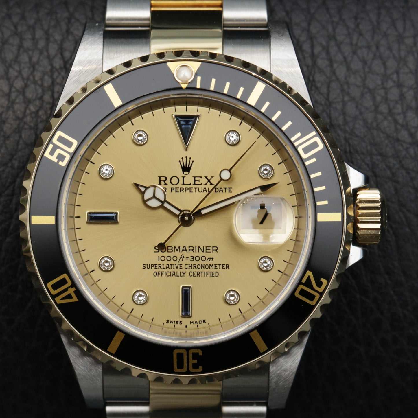 Rolex Submariner 16613 Champagne Serti