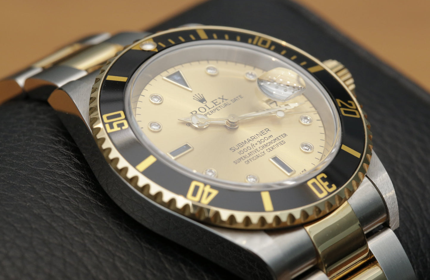 Rolex Submariner 16613 Champagne Serti