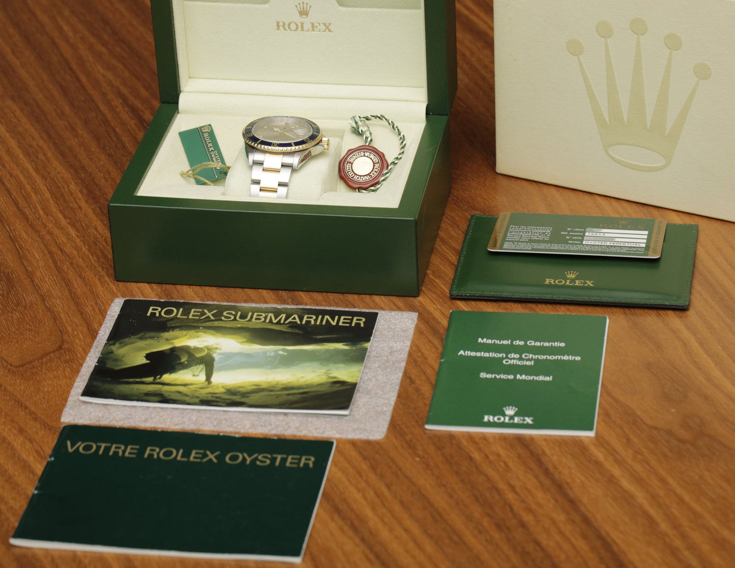 Rolex Submariner 16613 Silver Serti
