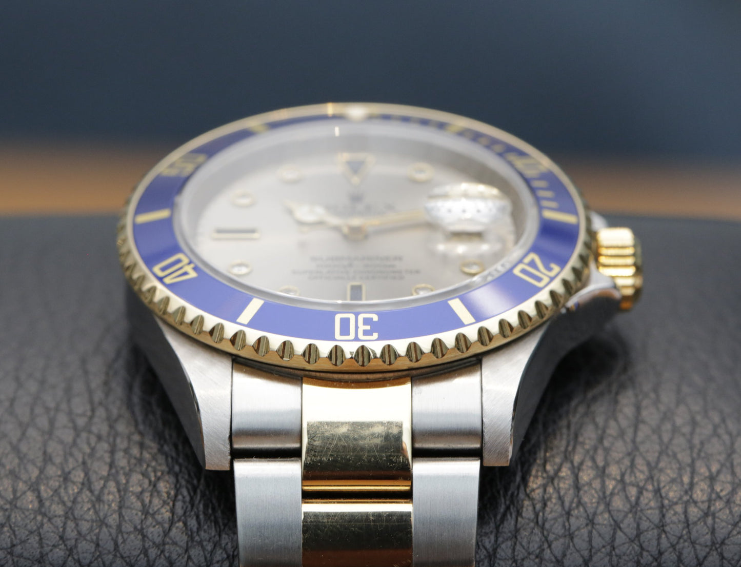 Rolex Submariner 16613 Silver Serti